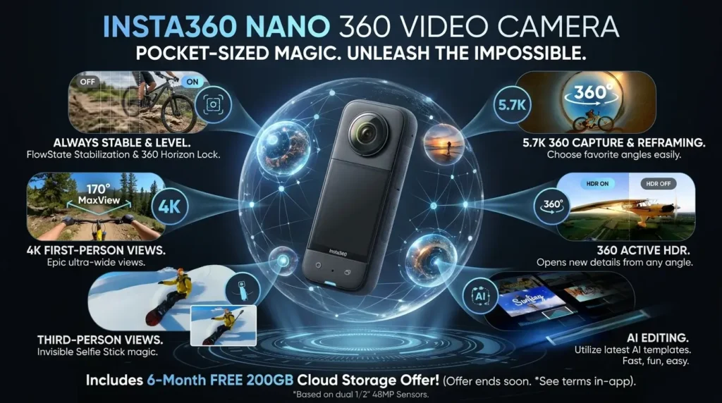 Insta360 Nano 360 Video Camera The Best Camera Experience of 2026 You Can't Afford to Miss